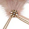 1920 gatsby même style plume bandeau strass plume bandeau fête banquet danse cheveux accessoires