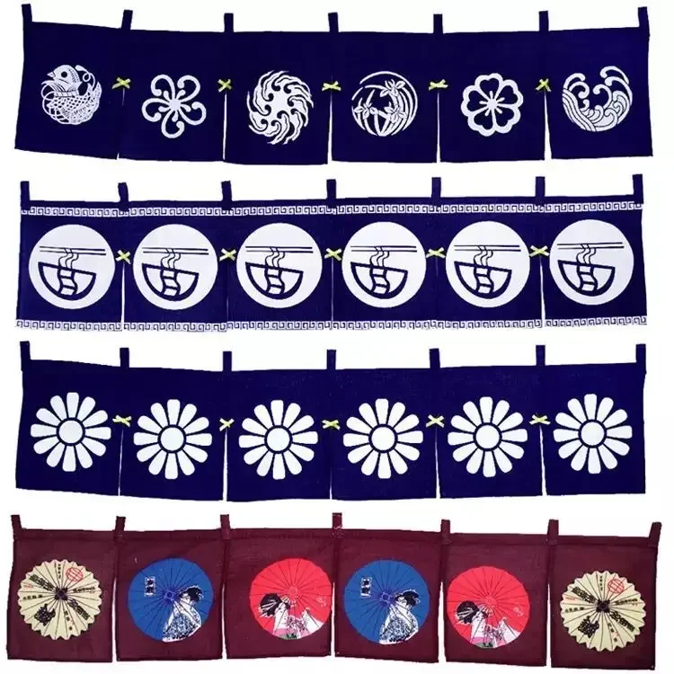 rideaux de style japonais de 43x210cm, bannières de sushi izakaya, sensation cordée, décoration de scène pour restaurant et boutique, 73 ornements rideaux de style japonais de 43x210cm, bannières de sushi izakaya, sensation cordée, décoration de scène pour restaurant et boutique, 73 ornements