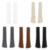 chaussettes longues antidérapantes simples à cinq doigts, harajuku, couleur unie, chaussettes à bout fendu, bonneterie à bout séparé, bas à mi tube pour femmes et filles