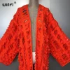 winyi maxi kimono manteau pour femmes surcoat trou denim cardigan long vers le bas manteau couvrir tenues de plage femme abaya dubaï luxe