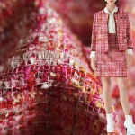 Redraspberry-Tissu en tweed rouge et rose pour femme, matériel de vêtement, automne, veste, robe, manteau, jupe, bricolage, couture, gril, livraison gratuite, 145cm Redraspberry-Tissu en tweed rouge et rose pour femme, matériel de vêtement, automne, veste, robe, manteau, jupe, bricolage, couture, gril, livraison gratuite, 145cm