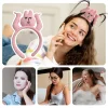 1 3 pièces bandeaux nouveau lapin rose bandeau de cheveux peculiar amusant en peluche bandeau poignée frange mignon photo décoration bandes de cheveux coiffure