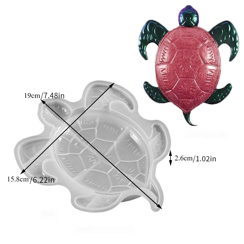moule en silicone à motif de tortue de mer gecko, ornement, cristal, élection, résine xy, plâtre, bricolage moule en silicone à motif de tortue de mer gecko, ornement, cristal, élection, résine xy, plâtre, bricolage