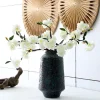 vert aloes 6 pièces artificielles 3 fourchues petite branche sakura soie fausses fleurs décoration de mariage rose simulation fleur de cerisier