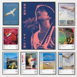 Affiche de chanteur de Rock japonais Masayoshi Takanaka Seychelles, Album de musique, liste de piste, peinture sur toile, images d&rsquo;art murales, décoration de maison