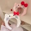kawaii sanrio hello kitty bandeau en peluche mignon anime kt chat arc en peluche bandeau coiffure cheveux accessoires filles chapeaux cadeau