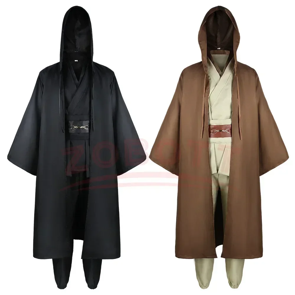 anime obi wan kenobi hommes costume robe adulte mâle jedi chevalier tunique costume à capuche uniforme ensemble complet halloween cosplay cape anime obi wan kenobi hommes costume robe adulte mâle jedi chevalier tunique costume à capuche uniforme ensemble complet halloween cosplay cape