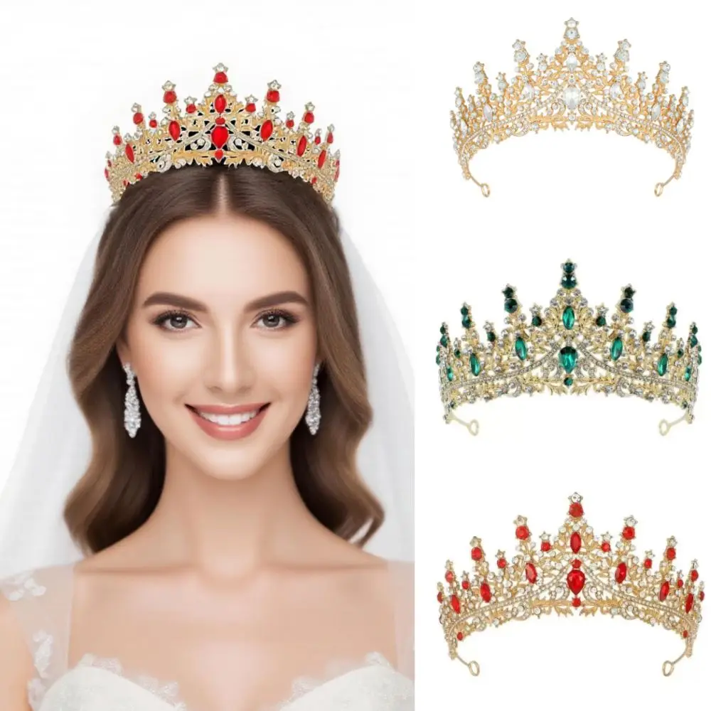 bijoux de cheveux à la mode, couronnes en cristal baroque, couronne de princesse élégante de luxe, ornement brillant, couvre chef de mariée vintage pour femmes et filles bijoux de cheveux à la mode, couronnes en cristal baroque, couronne de princesse élégante de luxe, ornement brillant, couvre chef de mariée vintage pour femmes et filles
