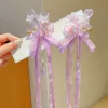pinces à cheveux florales fairycore avec rubans et pompons – accessoires pour cheveux traditionnels chinois pour hanfu | cadeau pour les filles
