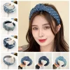 denim tissu cowboy bandeau style coréen coiffure cowboy cheveux cerceau cheveux accessoires chapeaux cowboy bandes de cheveux femmes
