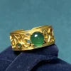 panjbj bague en argent sterling 925 pour femme et fille, bijoux rétro, large, ajourée, cuir oral elu bergame, cadeau, livraison directe