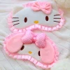 kawaii rose 3d hello kitty masque pour les yeux japonais mignon charme hiver occultant masque pour les yeux cadeau d'anniversaire mélodie sommeil masque pour les yeux
