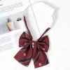 uniforme sвrayé de style jk japonais avec nministériels d papillon pour femme, cosplay coréen à la mode