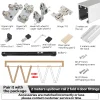 kit de quincaillerie pour porte coulissante pliante de style japonais, système de rail inférieur exposé pour garde robe en métal, placard coulissant lr