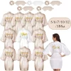 5-18 pièces équipe de mariage mariée Robe de demoiselle d’honneur Robe de chambre Satin Kimono peignoir pour les femmes douche nuptiale Bachelorette poule fête 5-18 pièces équipe de mariage mariée Robe de demoiselle d’honneur Robe de chambre Satin Kimono peignoir pour les femmes douche nuptiale Bachelorette poule fête
