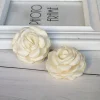 tête de fleur artificielle en tissu rose satin fait à la main, 5cm, 10 pièces/lot, pour décoration de robe de mariée, accessoires pour cheveux, bricolage