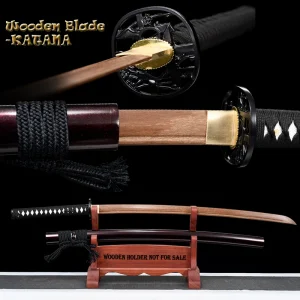 Katana de samouraï japonais, épée en bois, Saya en bois, épée d’entraînement Iaito, épées, Type AC, bambou Tsuba, peut être personnalisé Katana de samouraï japonais, épée en bois, Saya en bois, épée d’entraînement Iaito, épées, Type AC, bambou Tsuba, peut être personnalisé
