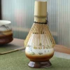filles à thé matcha japonais, support de fouet, cérémonie du thé matcha, accessoires de service