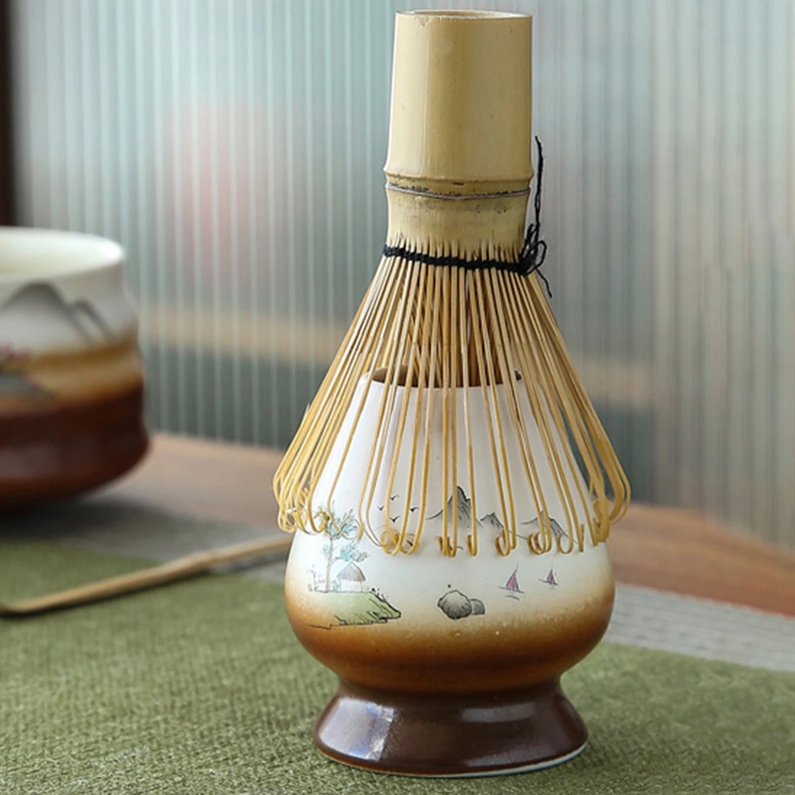 filles à thé matcha japonais, support de fouet, cérémonie du thé matcha, accessoires de service filles à thé matcha japonais, support de fouet, cérémonie du thé matcha, accessoires de service