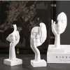statue abstraite en résine nordique, ornements de bureau, sculpture, visage, personnage léger, artisanat d'art de luxe, décoration de bureau et de maison