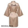 peignoir de demoiselle d'honneur en satin, kimono de ixde mariage, pour Équipe de la mariée, éventuelles 601