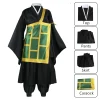 kimono noir cos juju ka anime geto suguru, costume de cosplay, uniforme geto suguru pour femmes et hommes, vêtements de fête d'halloween