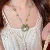 collier de perles de fruits coréens, bijoux colorés, fleur en cristal, bohème, ras du cou chic, fait à la main, clavicule pour dame