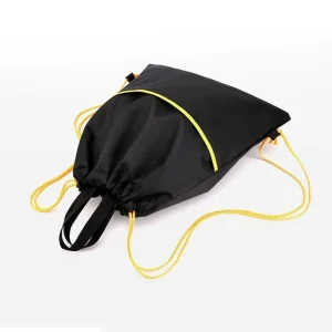 Sac en Nylon imperméable à fermeture à cordon, matériau en Nylon, Design Portable, sac à cordon, Construction légère, deux poches