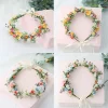 bandeau de fleurs de printemps, couronnes de fleurs bohème, guirlande florale, fausses roses, couronnes de mariage tressées, serre tête de vigne, ornement de cheveux