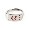Bague en métal, 2 pièces, anime japonais NARUTO Konohagakure, cadeau Bague en métal, 2 pièces, anime japonais NARUTO Konohagakure, cadeau