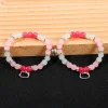 hello kitty correspondant coeur rose perlé couple accessoires kawaii magnétique bff ensemble cadeau de saint valentin pour elle