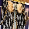 Rideau Jacquard de luxe, noir, argent, gris, pour salon, chambre à coucher, hall d&rsquo;entrée, nouvelle collection 2018