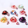 porte monnaie maneki neko de style japonais pour femmes, portefeuilles décontractés, impression de fleurs, pochette chat porte bonheur, porte cartes en pu beurre
