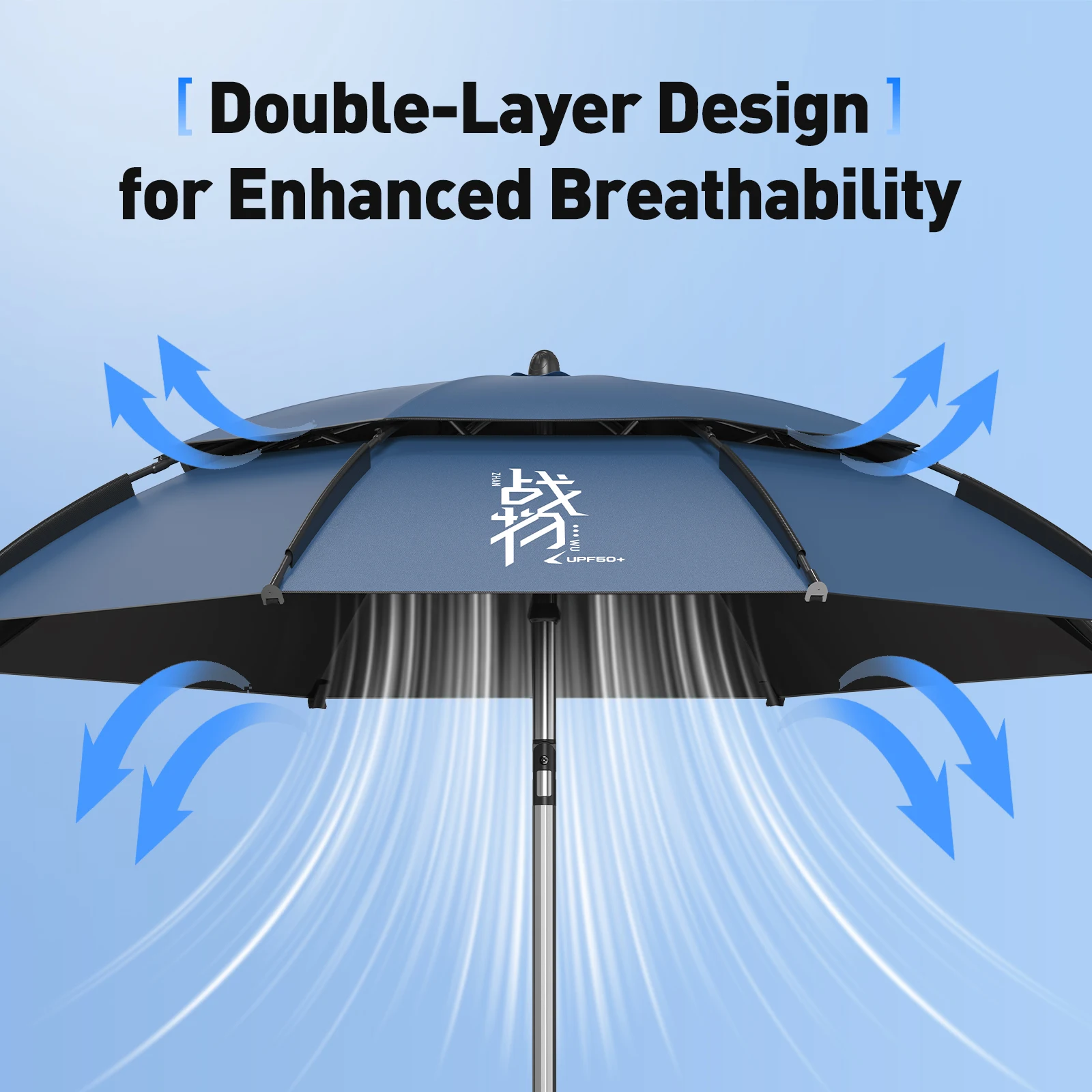 yuzhiyuan parasol de pêche, parasol, parasol de camping en plein air, durable multifonctionnel double couche pliable portable yuzhiyuan parasol de pêche, parasol, parasol de camping en plein air, durable multifonctionnel double couche pliable portable
