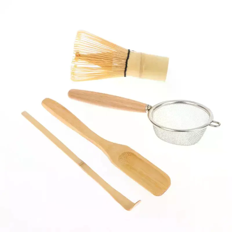 ensemble de fouets matcha en bambou fait à la main, cuillère à thé traditionnelle, passoire à thé profonde, support de rangement pour fouet transparent, 4 pièces ensemble de fouets matcha en bambou fait à la main, cuillère à thé traditionnelle, passoire à thé profonde, support de rangement pour fouet transparent, 4 pièces