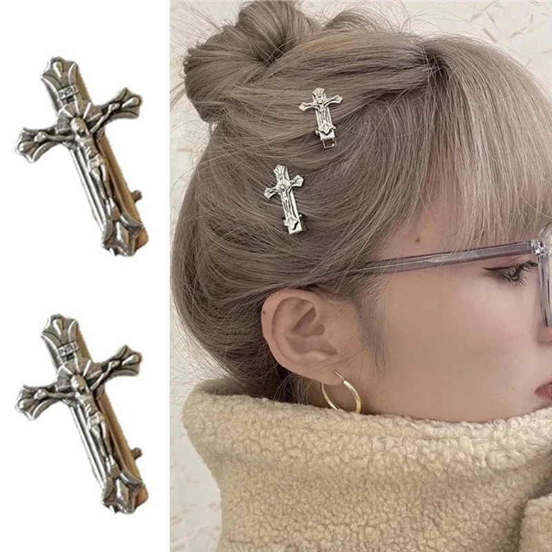 Pinces à cheveux gothiques croisées Punk, Barrettes d’halloween, Cosplay, épingle à cheveux rétro, accessoires de coiffure DXAA Pinces à cheveux gothiques croisées Punk, Barrettes d’halloween, Cosplay, épingle à cheveux rétro, accessoires de coiffure DXAA