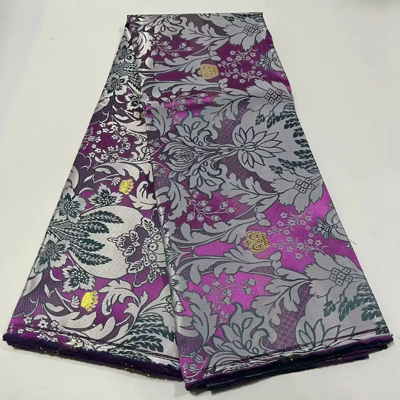 tissu africain damassé aso oke, 5yards d'épaisseur, qualité 2024, brocart jacquard, cousu pour couvre chef de mariage nigérian, vêtements aso obi tissu africain damassé aso oke, 5yards d'épaisseur, qualité 2024, brocart jacquard, cousu pour couvre chef de mariage nigérian, vêtements aso obi