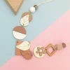 collier bavoir de style ethnique vintage avec pendentifs décoratifs en bois, collier folklorique unique fait à la main pour femmes, usage quotidien