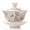 soupière et bols en porcelaine blanche céramique gaiwan tasse à thé kung fu service à thé cadeau offre spéciale poterie bol couvercle bleu et blanc