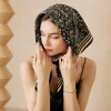 bandana imprimé floral pour femme, écharpes de cou, mouchoir, hijab, bande de sauna, coton doux, luxe féminin, mode, 70cm
