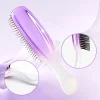 brosse de massage de tête premium pour cuir chevelu, masseur de cheveux japonais, brosse à shampoing, brosse démêlante en plastique humide, peigne de nettoyage des cheveux, or rose