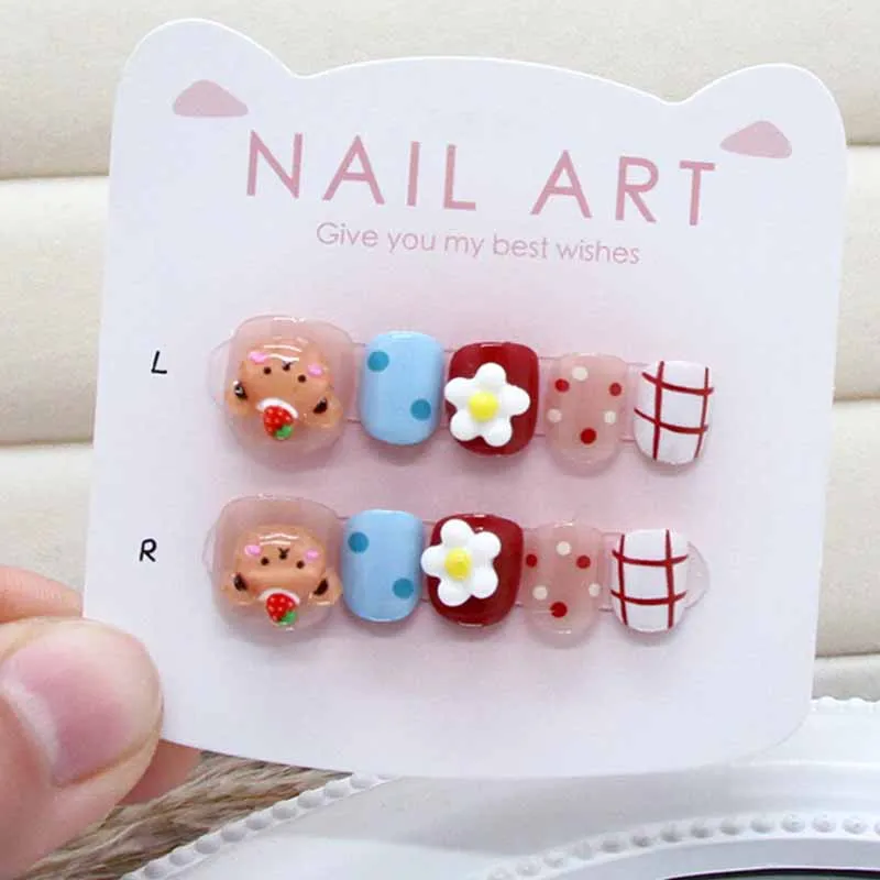 10 pièces enfants dessin animé kuromi hello kitty ma mélodie presse sur ongles faux ongles manucure courte tête ronde avec nœud papillon faux ongles 10 pièces enfants dessin animé kuromi hello kitty ma mélodie presse sur ongles faux ongles manucure courte tête ronde avec nœud papillon faux ongles