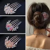 pinces à cheveux vintage à fleurs en cristal, style coréen, mode perle strass, peignes, épingles à cheveux brillantes pour femmes, accessoires pour cheveux