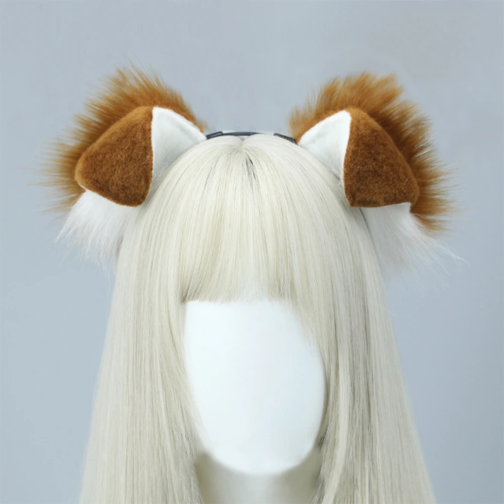 bandeau d'oreille de chien en fourrure, queue de dessin animé comic con, accessoires de cosplay, simulation de peluche, queue d'oreilles d'animaux bandeau d'oreille de chien en fourrure, queue de dessin animé comic con, accessoires de cosplay, simulation de peluche, queue d'oreilles d'animaux