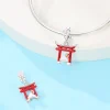 breloques japonais en argent sterling 925, fleurs de cerisier, adaptées aux bracelets originaux 925, cadeau pour femmes, bijoux, pendentif à la mode, bricolage