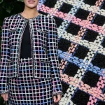 Tissu Tweed en coton pour manteau, ligne multicolore, carreaux noirs, bricolage