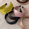 nouveau bandeau coréen rétro exquis à bords larges pour femmes, bandeau de tempérament haut de gamme en satin, bandeau polyvalent pour le lavage du visage