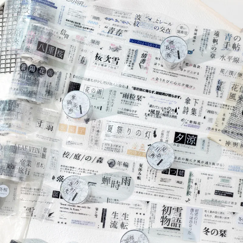 Autocollants décoratifs sur le thème du texte de Style japonais, autocollants à bande amusants pour compte à main, matériaux de bricolage Autocollants décoratifs sur le thème du texte de Style japonais, autocollants à bande amusants pour compte à main, matériaux de bricolage