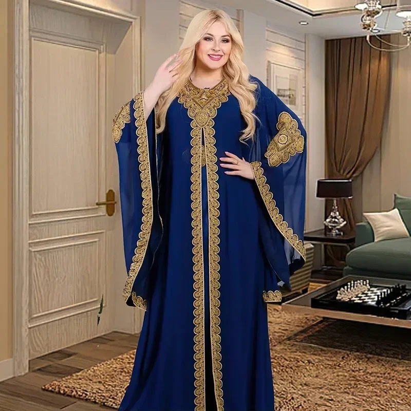 robe maxi en mousseline de soie pour femme musulmane, kaftan, dubaï, abaya, turquie, vêtements islamiques, robes africaines Élégantes, boubou, djellaba robe maxi en mousseline de soie pour femme musulmane, kaftan, dubaï, abaya, turquie, vêtements islamiques, robes africaines Élégantes, boubou, djellaba