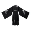 robe longue unisexe de grande taille avec broderie de samouraï japonais, vêtements de style chinois traditionnel hanfu, homme sans abri, dragon noir